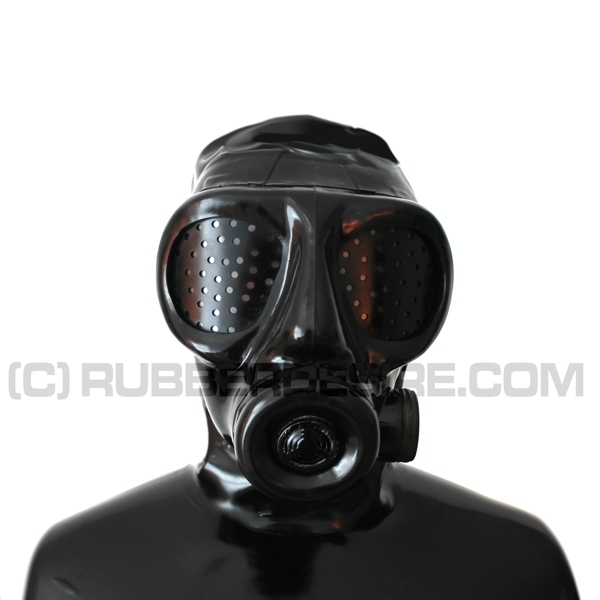 Unique - available immediately: Deluxe-Gasmask-Hood S-6 Special Edition with perforated slave eye lenses